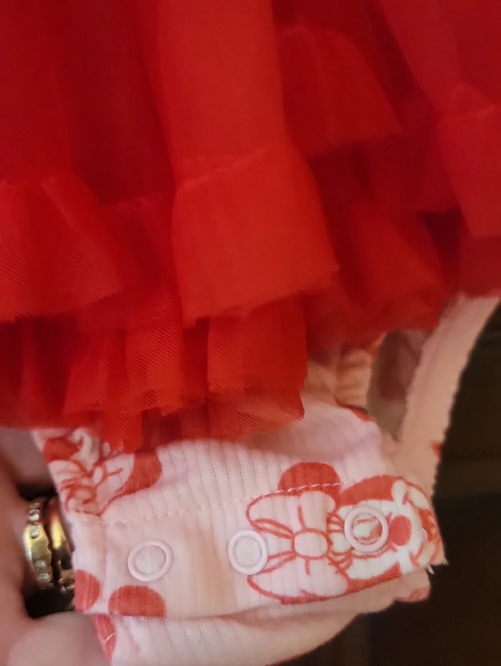 Disney Pink and Red Minnie Cherry Tulle Skirt  with Bow Set